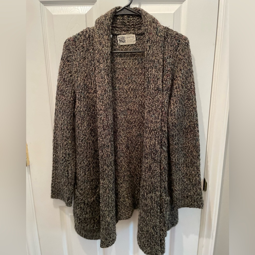 Habitat Nubby Knit Cardigan Sweater Brown